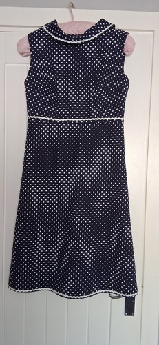 Vintage polka dot navy - vintage, white