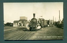 BOSTON STATION NO 221 TRAIN LEAVING BY F MOORES,vintage postcard