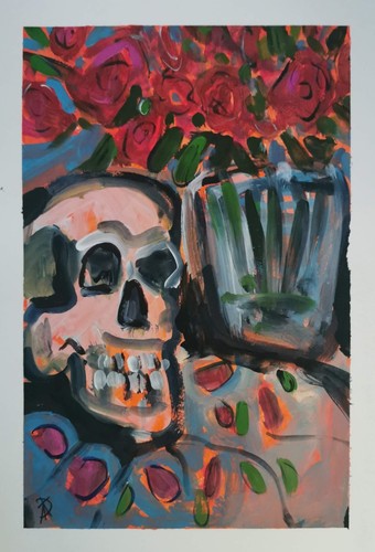 Original acrylic painting - , a3