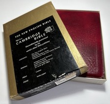 The New English Bible, Cambridge Cameo Edition, Red French Morocco Binding, 1972