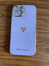 Soft Plating Cute Love Heart Phone Case Cover For iPhone 16 15 14 13 12 Pro Max