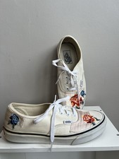 Vans Embroidered & Satin Rose Trainers Size 5