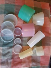 Vintage 1970s tupperware mixed storage with lids