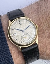 OMEGA Two Tone Sector Dial Art Deco 9ct Gold 1934 (91 Years Old Watch)