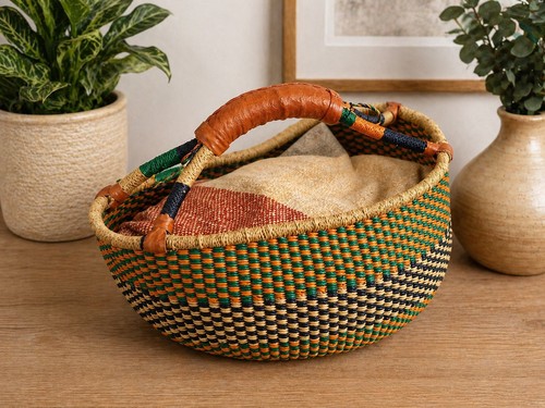 Vintage african bolga - vintage, basket