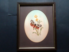 Contemporary Watercolour Painting, Garden Tiger Moth & Field Buttercup, Vintage