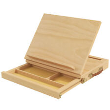 Wooden Table Easel Box with Storage Portable Folding Artist Easel