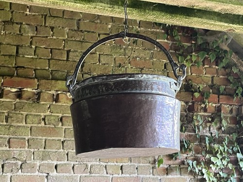 Antique french copper pot pan - french,