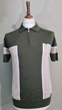 Dexter By Dexter Wong Quarter Zip Polo Shirt Green  Size Medium 