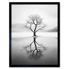 Lone Tree by Frozen Lake