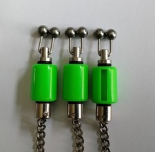  Carp Fishing Bobbins Indicators with Stainless Steel clips and chains x 3