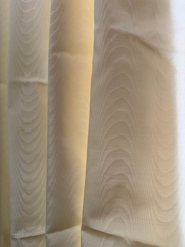 Pair cream curtains watered - cream,