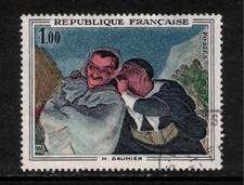 France 1966 SG1714 1f Art Paintings Crispin & Scapin H Daumier Used