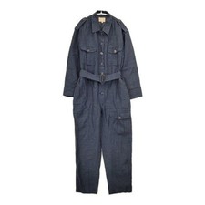 Nigel Cabourn LINEN WOOL ARMY SUIT belt All in One Tsunagi Navy 5-1026M∞