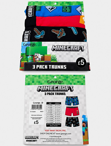 George minecraft boys trunks - george,