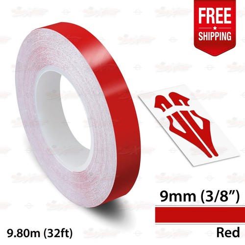 Red 9mm roll pin - 3/8", stripe