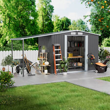 Metal Garden Shed Sheds 4 6 8 10 FT X 8 FT Apex Roof Outdoor Storage Tools House