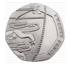 Rare undated 20p coin