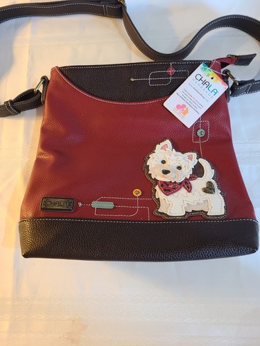 New chala burgundy westie dog - new,