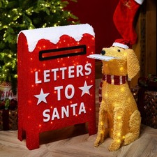 Christmas LED Dog & Post Box