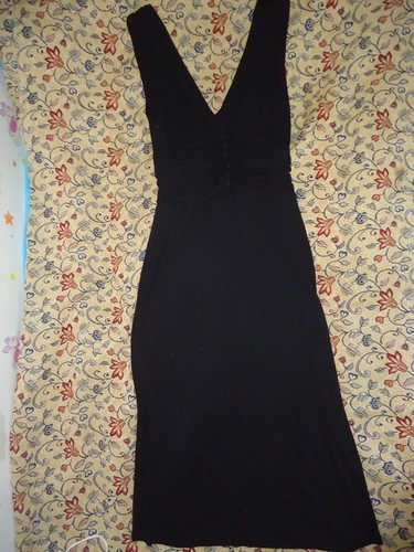 Women black dress gharani - black,