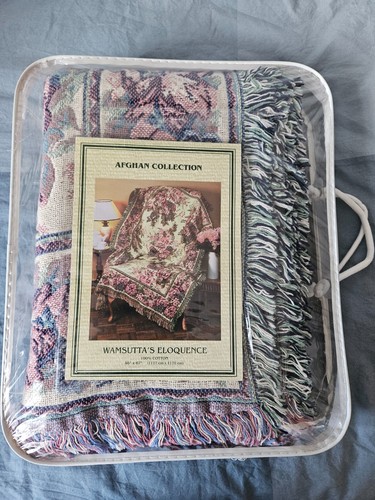 Afghan cotton fringed throw - afghan,