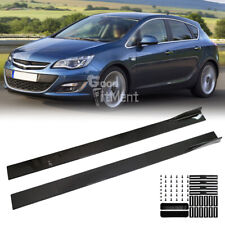 For Vauxhall Opel Astra H J Carbon Fiber Side Skirts Lip Spoiler Splitter Panel