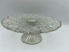 Vintage Pressed Glass Pedestal
