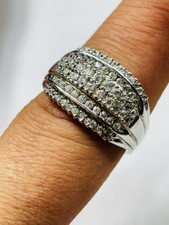 TJC silver ring UK size O with