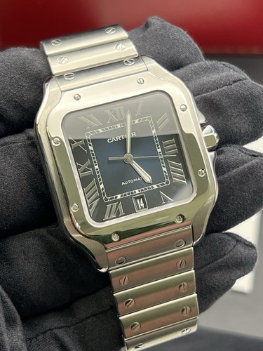 Cartier santos watch blue - cartier,