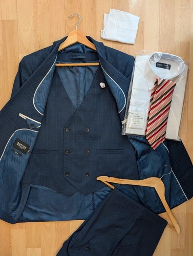 Burton navy check piece - navy,