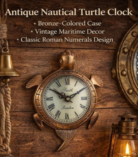 Tortoise shape wall clock - tortoise,