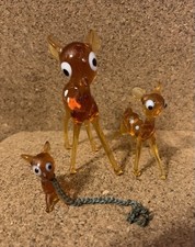 Vintage hand-blown amber glass