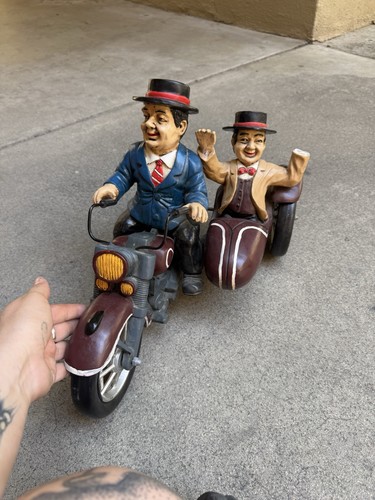 Laurel and hardy motorcycle - hardy, on