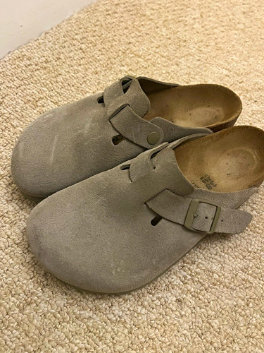 Birkenstock boston grey suede - boston,