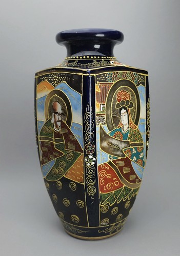 Gilded dark blue moriage - blue,