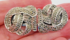 Vintage Art Deco Coro Clip Mate style sparkling Duette or brooch with Marcasites