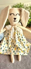 Hand-sewn Tilda bunny.  Made