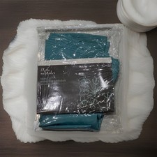 WATERPROOF GARDEN TABLECLOTH WITH OPENING ROUND OCEAN BLUE LAKELAND VGC RRP £22