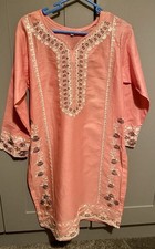 Ladies Asian Clothes Pakistani Salwar Kameez Readymade Lawn Suit sze medium 3Pcs