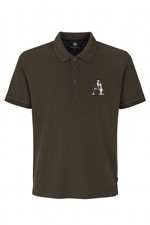 Aquascutum Men’s XXL Brown Polo Shirt Check ‘A’ Logo Short Sleeve