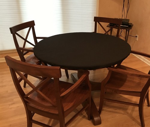 Black poker table - cover, in
