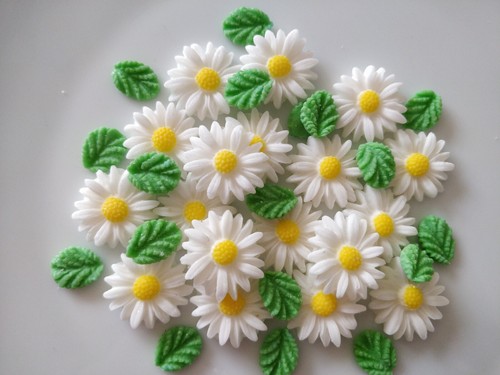 Daisy leaves edible fondant - &,