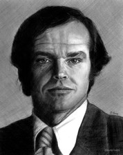 10 x 8 inch print of "Jack Nicholson" pencil drawing portrait