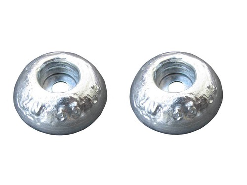 Pair zinc round anodes - zinc,