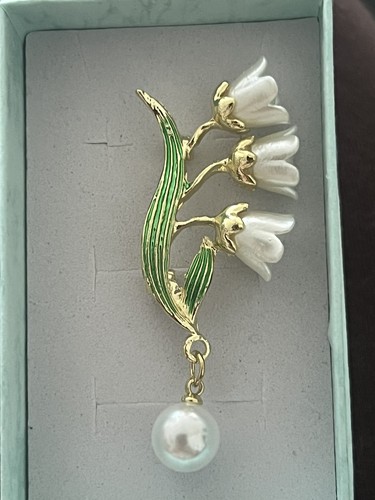 Ladies enamelled snowdrop