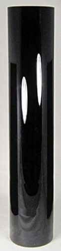 Glass black cylinder - black, vase