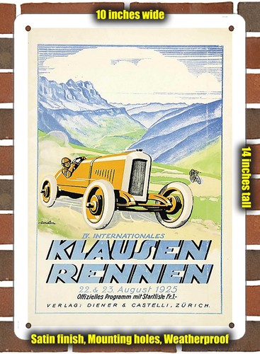 Metal sign 1925 klausen hill - -,