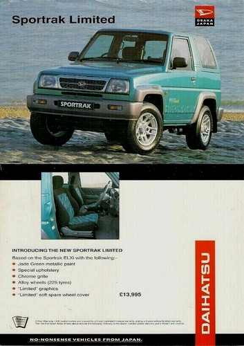 Daihatsu sportrak limited - daihatsu, 1993