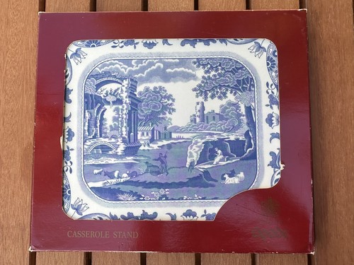 Spode casserole stand blue - casserole,